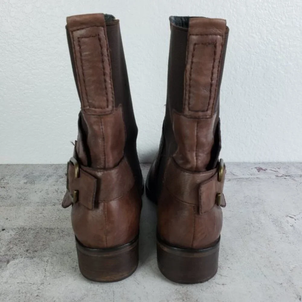 Sam Edelman Karol Equestrian Leather Boots Brown size 11 Women's